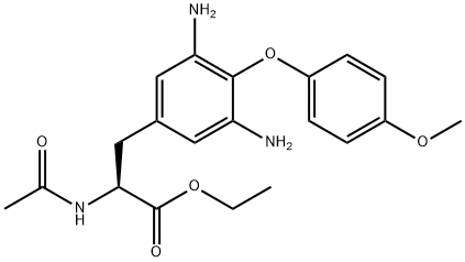 Ethyl 2-(acetylamino)-3-[3,5-diamino-4-(4-methoxyphenoxy)phenyl]propanoate Structure