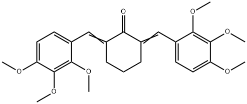 CYCLOHEXANONE, 2,6-BIS[(2,3,4-TRIMETHOXYPHENYL)METHYLENE]- Structure