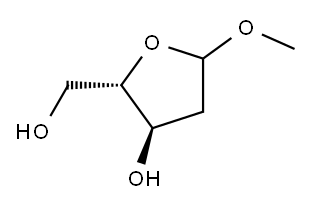Methyl-2-deoxy-L-erythro-pentofuranose Structure