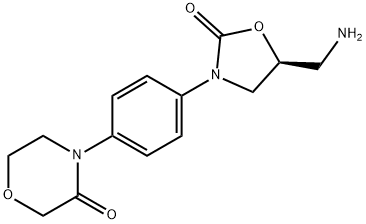 3-MORPHOLINONE, 4-[4-[(5S)-5-(AMINOMETHYL)-2-OXO-3-OXAZOLIDINYL]PHENYL]- Structure