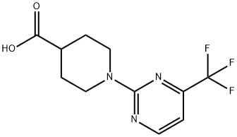 1-[4-(TRIFLUOROMETHYL)-2-PYRIMIDINYL]-4-PIPERIDINECARBOXYLIC ACID Structure