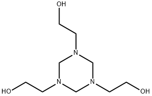 Hexahydro-1,3,5-tris(hydroxyethyl)-s-triazine  Structure
