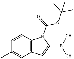 1-BOC-5-METHYL-1H-INDOLE-2-BORONIC ACID Structure