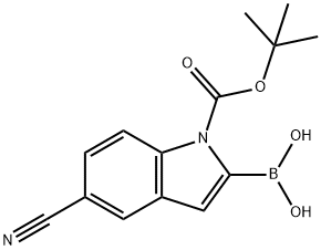 1-Boc-5-Cyanoindole-2-boronic acid Structure