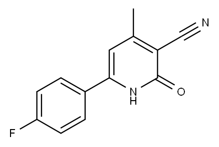6-(4-FLUOROPHENYL)-1,2-DIHYDRO-4-METHYL-2-OXOPYRIDINE-3-CARBONITRILE Structure