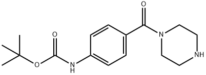 [4-(PIPERAZINE-1-CARBONYL)-PHENYL]-CARBAMIC ACID TERT-BUTYL ESTER Structure