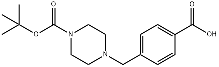 4-(4-CARBOXYBENZYL)PIPERAZINE-1-CARBOXYLIC ACID TERT-BUTYL ESTER Structure