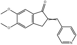 5,6-Dimethoxy-2-(pyridine-4-yl)methylene-indan-1-one Structure