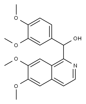 alpha-(3,4-dimethoxyphenyl)-6,7-dimethoxyisoquinoline-1-methanol Structure