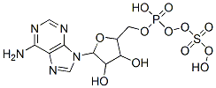 6-amino-9-[3,4-dihydroxy-5-[(hydroxy-sulfooxy-phosphoryl)oxymethyl]oxolan-2-yl]-purine Structure