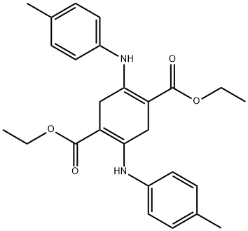 2,5-Di(p-toluidino)-3,6-dihydroterephthalic acid diethyl ester Structure