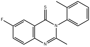 4(3H)-Quinazolinethione, 6-fluoro-2-methyl-3-(2-methylphenyl)- Structure