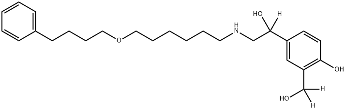 SALMETEROL-D3 (3-HYDROXYMETHYL-D2, ALPHA-D1) Structure
