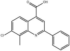 7-CHLORO-8-METHYL-2-PHENYLQUINOLINE-4-CARBOXYLICACID Structure