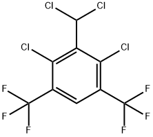 2,6-DICHLORO-3,5-BIS(TRIFLUOROMETHYL)BENZAL CHLORIDE Structure