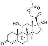 9-Bromo-11,17,21-trihydroxypregn-4-ene-3,20-dione 21-acetate Structure
