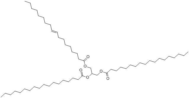 1,2-DIOCTADECANOYL-3-[CIS-9-OCTADECENOYL]-RAC-GLYCEROL Structure