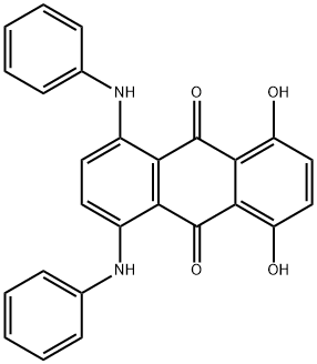 1,4-dihydroxy-5,8-bis(phenylamino)anthraquinone Structure