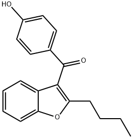 2-Butyl-3-(4-hydroxybenzoyl)benzofuran Structure