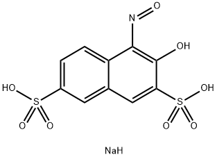 1-NITROSO-2-NAPHTHOL-3,6-DISULFONIC ACID DISODIUM SALT Structure