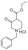 Ethyl N-benzyl-3-oxo-4-piperidine-carboxylate hydrochloride Structure