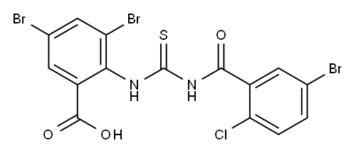 3,5-DIBROMO-2-[[[(5-BROMO-2-CHLOROBENZOYL)AMINO]THIOXOMETHYL]AMINO]-BENZOIC ACID Structure