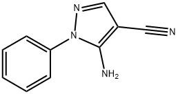 5-AMINO-1-PHENYLPYRAZOLE-4-CARBONITRILE Structure