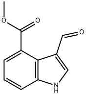 3-formyl-1H-Indole-4-carboxylic acid methyl ester Structure