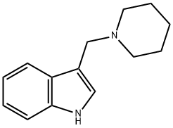 3-((Piperidin-1-yl)methyl)-1H-indole ,98% Structure