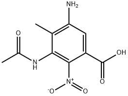 2-NITRO-5-AMINO-3-(ACETYL-AMINO)-4-METHYLBENZOIC ACID Structure