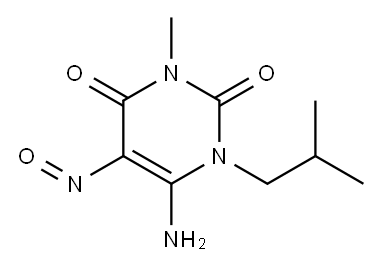 6-AMino-1-isobutyl-3-Methyl-5-nitroso-2,4-pyriMidinedione Structure
