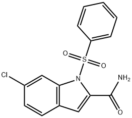 6-CHLORO-1-(PHENYLSULFONYL)-1H-INDOLE-2-CARBOXAMIDE Structure