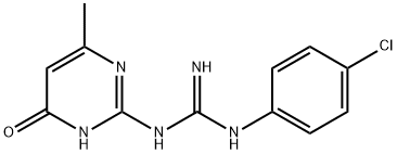 N-(4-CHLOROPHENYL)-N-(4-HYDROXY-6-METHYLPYRIMIDIN-2-YL)GUANIDE Structure