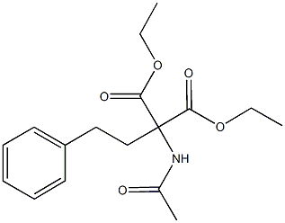 diethyl 2-acetamido-2-phenethyl-propanedioate Structure