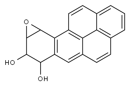 7,8-Dihydro-7,8-dihydroxybenzo(a)pyrene 9,10-oxide Structure