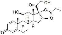 9-fluoro-11beta,17,21-trihydroxy-16beta-methylpregna-1,4-diene-3,20-dione 17-propionate Structure
