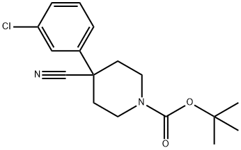 1-N-BOC-4-(3-CHLOROPHENYL)-4-CYANOPIPERIDINE Structure