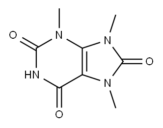 7,9-dihydro-3,7,9-trimethyl-1H-purine-2,6,8(3H)-trione Structure
