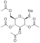 1-Thio-2,3,4,6-tetra-O-acetyl-β-D-glucose sodiumsalt Structure