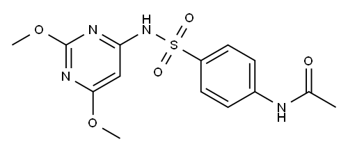 4-(Acetylamino)-N-(2,6-dimethoxy-4-pyrimidinyl)benzenesulfonamide Structure