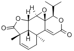 (1aR,10aβ,10bα)-2β-Isopropyl-5bα,8aβ-dimethyl-8bβ,9,10a,10b-tetrahydro-4H,6H-furo[2',3',4':4,5]oxireno[2,3]naphtho[2,1-c]pyran-4,9-dione Structure