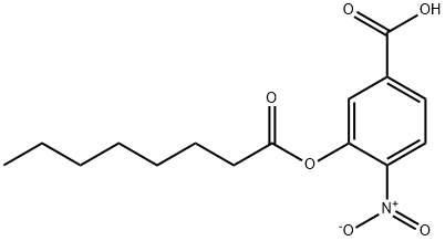 4-NITRO-3-(OCTANOYLOXY)BENZOIC ACID Structure