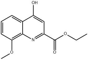 ETHYL 4-HYDROXY-8-METHOXYQUINALDATE Structure