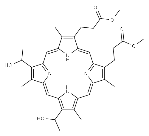 HEMATOPORPHYRIN IX DIMETHYL ESTER Structure