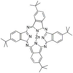 ZINC 2,9,16,23-TETRA-TERT-BUTYL-29 H,31 H-PHTHALOCYANINE Structure