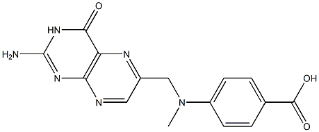 4-[Methyl[(2-amino-4-hydroxypteridine)-6-ylmethyl]amino]benzoic acid Structure
