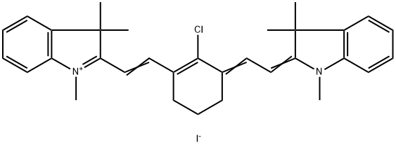 2-[2-[2-CHLORO-3-[(1,3-DIHYDRO-1,3,3-TRIMETHYL-2 H-INDOL-2-YLIDENE) ETHYLIDENE]-1-CYCLOHEXEN-1-YL]ETHENYL]-1,3,3-TRIMETHYLINDOLIUM IODIDE Structure