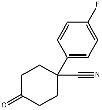 4-CYANO-4-(4-FLUOROPHENYL)CYCLOHEXANONE Structure
