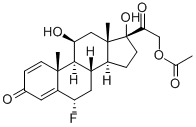 6alpha-Fluoroprednisolone acetate Structure