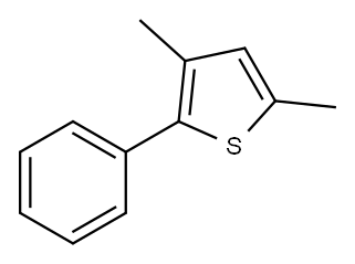 2,4-DIMETHYL-5-PHENYLTHIOPHENE Structure